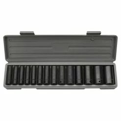 Discount 👍 Generic Impact Socket Set Deep Well Metric 1/2 Drive 15 Pc. 11 - 32mm 🧨