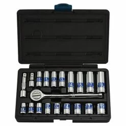 Flash Sale 🌟 Neiko Tools 21 Piece 3/8 Inch Dr. Hi-Viz Metric Socket Set 02493A 🔔