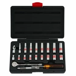 Budget 😀 Neiko Tools USA 22 Piece 1/4" Drive Hi-Viz SAE Socket Set 👍