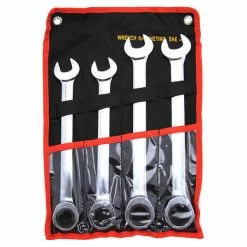 Promo ✨ Stark 4 Pc. Combination Ratcheting 🔧 Wrench Set Jumbo SAE Lifetime Warranty 🔔