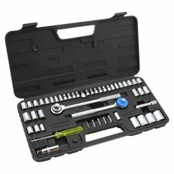 Cheapest 🛒 Stark 52 Pc Socket Ratchet Set 1/2" 3/8" Drive SAE Metric ⌛