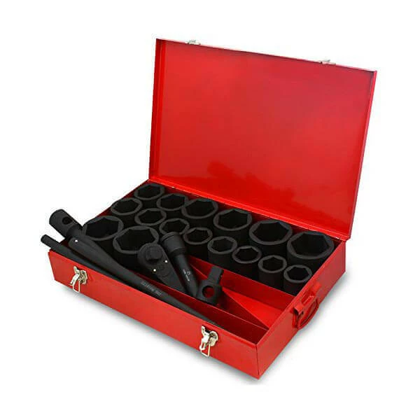 Flash Sale ๐ Unbranded 1" Drive Jumbo Impact Sockets Set SAE Extension Cr-Mo 6-Point, 21-Piece Set โค๏ธ 1 Flash Sale ๐ Unbranded 1" Drive Jumbo Impact Sockets Set SAE Extension Cr-Mo 6-Point, 21-Piece Set โค๏ธ