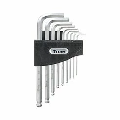 Coupon 👏 Titan Tools 9 Pc Detent Ball End Tip SAE Hex Key Set 12735 ⭐