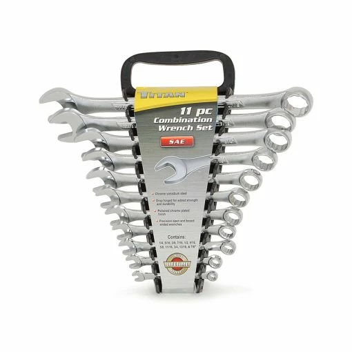 Budget 🌟 Titan Tools 11 Pc SAE Raised Panel Combination 🔧 Wrench Set 17327 👏 -Hand Tools Sales Shop TTN 17327 1