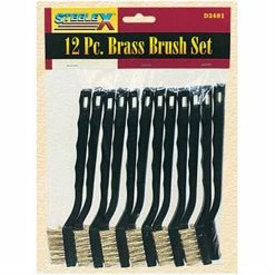 Best deal 🧨 Brass Wire Bristle Brush Set 7.5 Inch Length 12 Pieces Steelex D2481 ⭐