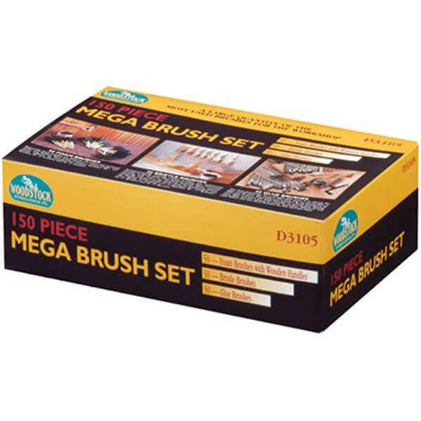 Brand new ⭐ Shop Fox Woodstock 150 Pc. Mega Brush Set Foam Bristle Glue D3105 ✨ 3 Brand new ⭐ Shop Fox Woodstock 150 Pc. Mega Brush Set Foam Bristle Glue D3105 ✨ - Image 3